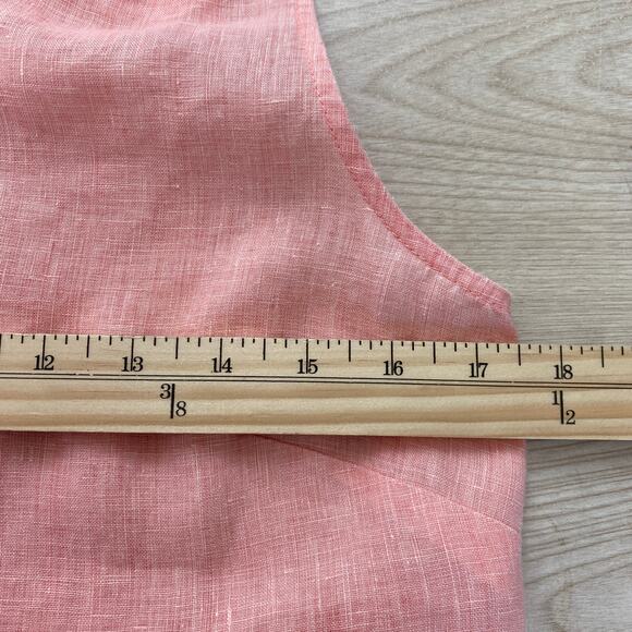 Tommy‎ Bahama Linen Tank Top Women Size S Salmon Pink Drawstring Tie Back Beach - Picture 5 of 7